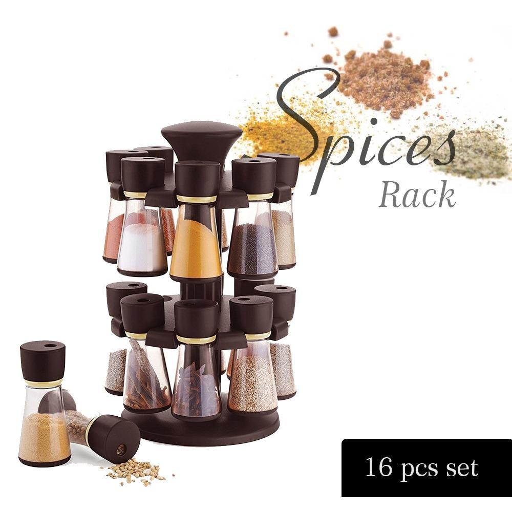 0103 Revolving Plastic Spice Rack  (16 Pcs) - SkyShopy 0103 Revolving Plastic Spice Rack  (16 Pcs) - SkyShopy